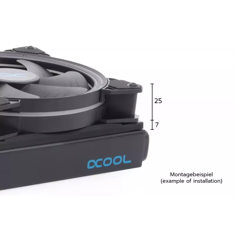 Sistema de refrigeración Alphacool 24831 silicona negro ventilador de 14 cm