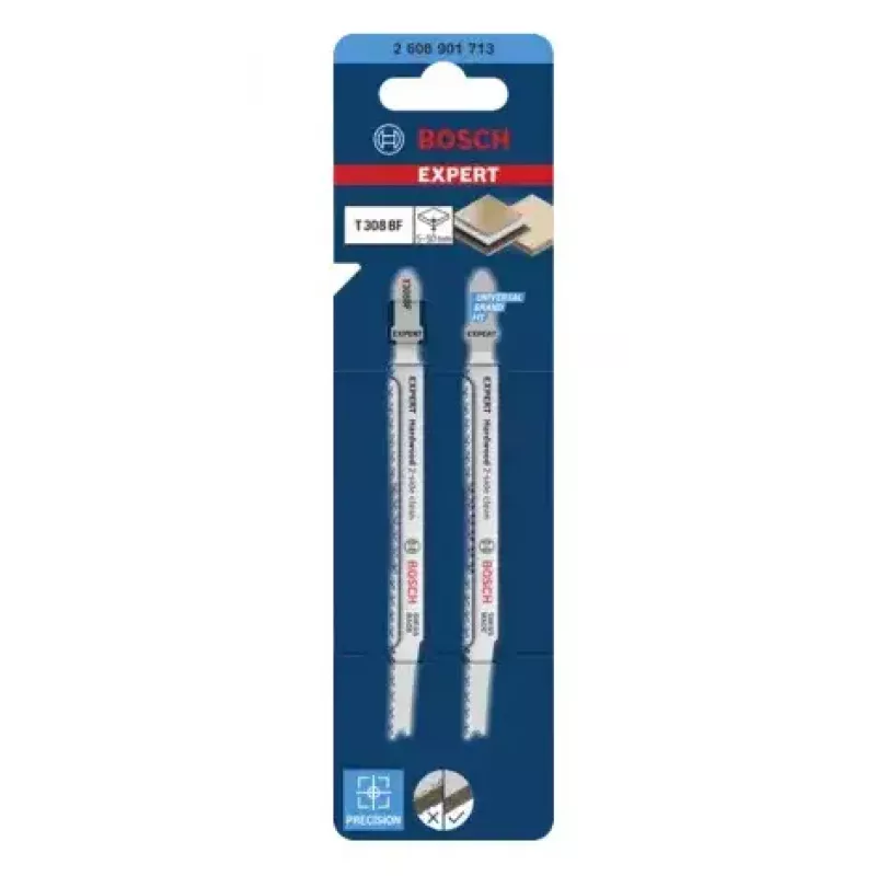 Hoja de sierra de calar Bosch T 308 BF bimetal 2 uds. grosor de corte 5 cm