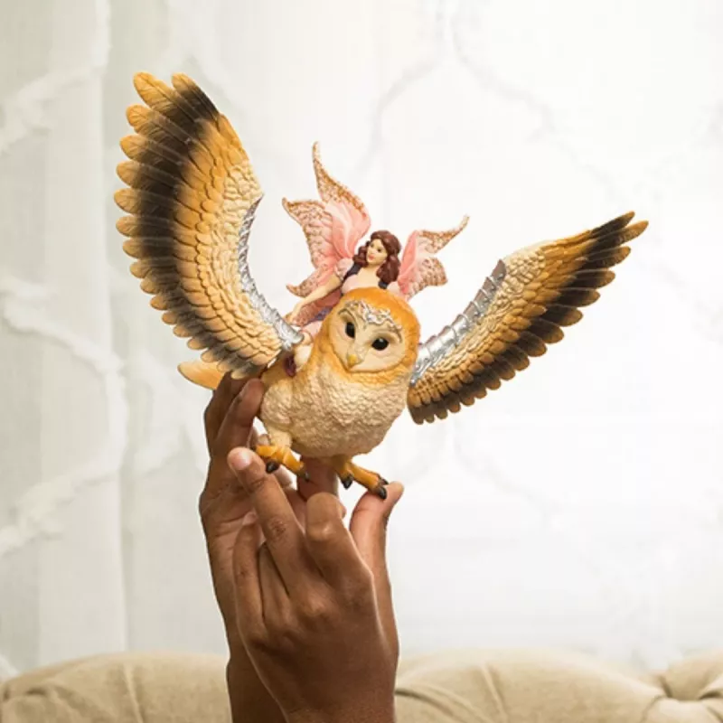 schleich BAYALA Hada volando sobre búho Glam, 5 año(s), elfos del sol, unicornios y hadas, multicolor, plástico