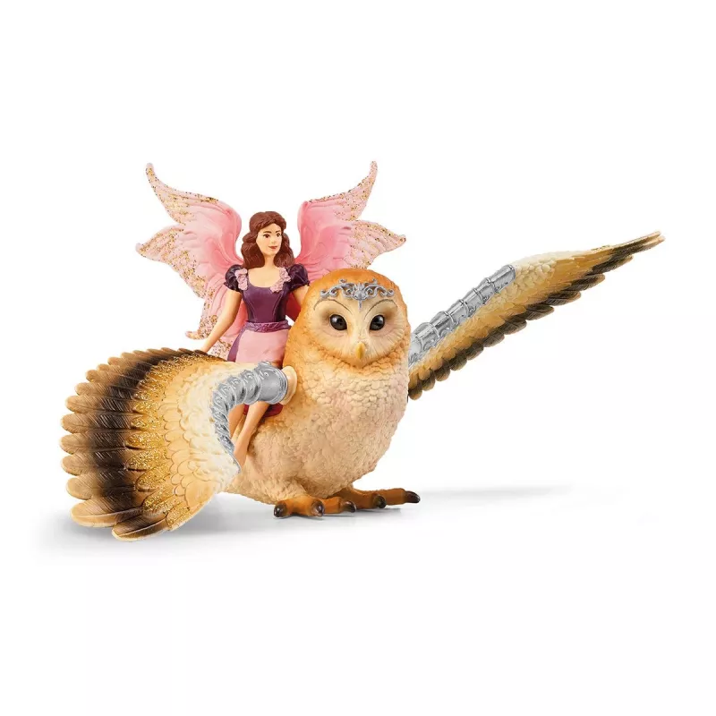 schleich BAYALA Hada volando sobre búho Glam, 5 año(s), elfos del sol, unicornios y hadas, multicolor, plástico