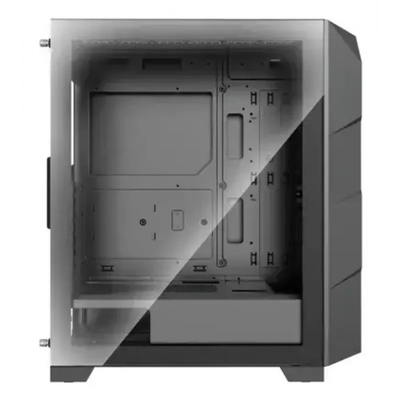 Caja de PC Midi Tower XILENCE Performance A+ BREEZE II — negra, cristal templado, compatible con ATX/Micro‑ATX/Mini‑ITX, 3x140mm frontal, 1x120mm trasero