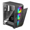 Caja de PC Midi Tower XILENCE Performance A+ BREEZE II — negra, cristal templado, compatible con ATX/Micro‑ATX/Mini‑ITX, 3x140mm frontal, 1x120mm trasero