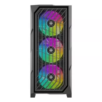 Caja de PC Midi Tower XILENCE Performance A+ BREEZE II — negra, cristal templado, compatible con ATX/Micro‑ATX/Mini‑ITX, 3x140mm frontal, 1x120mm trasero