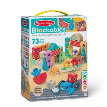 Melissa & Doug MDT BBN Blockables Town Pyst GML, 2 año(s), 73 uds., plástico, madera