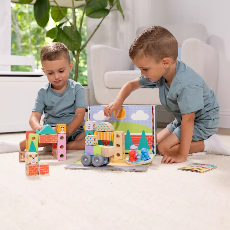 Melissa & Doug MDT BBN Blockables Town Pyst GML, 2 año(s), 73 uds., plástico, madera