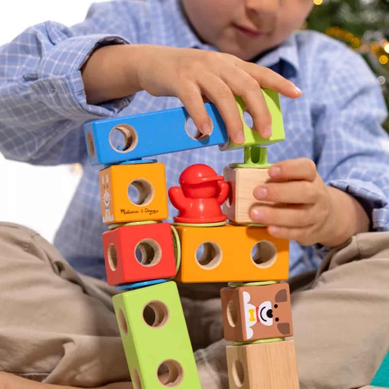 Melissa & Doug MDT BBN Blockables Town Pyst GML, 2 año(s), 73 uds., plástico, madera
