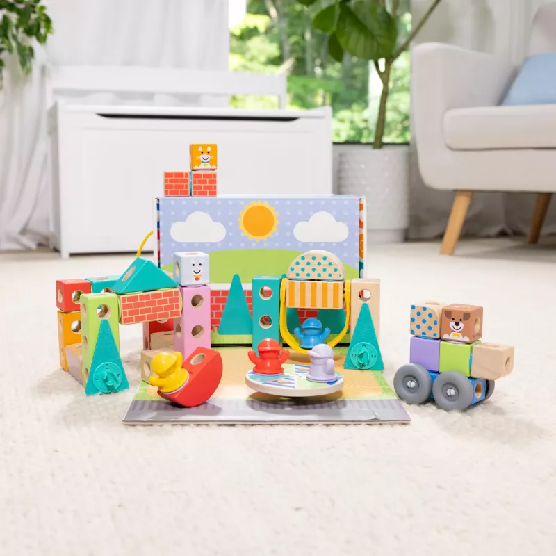 Melissa & Doug MDT BBN Blockables Town Pyst GML, 2 año(s), 73 uds., plástico, madera