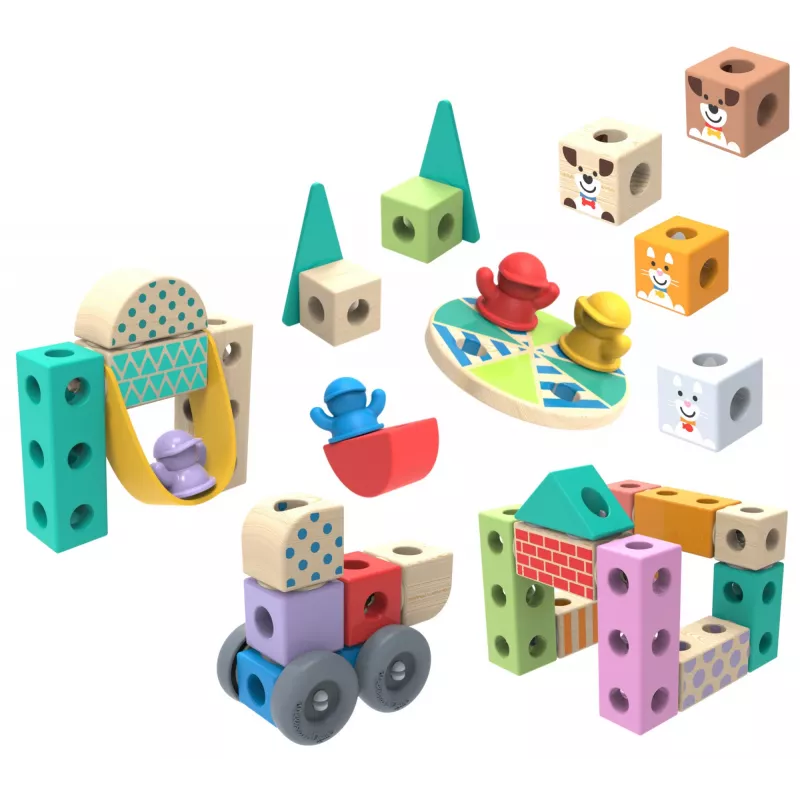Melissa & Doug MDT BBN Blockables Town Pyst GML, 2 año(s), 73 uds., plástico, madera