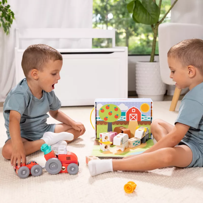 Melissa & Doug MDT BBN Blockables Farm GML, 2 año(s), 56 uds., plástico, madera