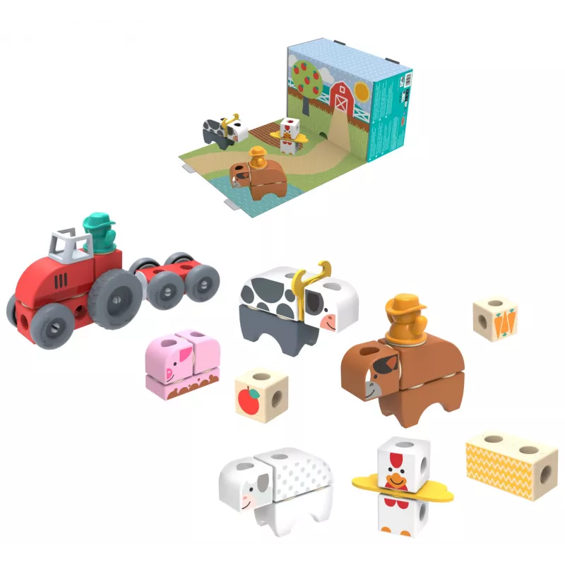 Melissa & Doug MDT BBN Blockables Farm GML, 2 año(s), 56 uds., plástico, madera