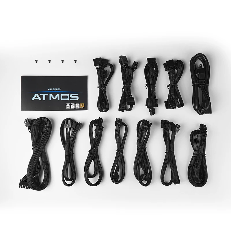 Chieftec Atmos Fuente de alimentación 750 W 20+4 contactos ATX ATX Negro