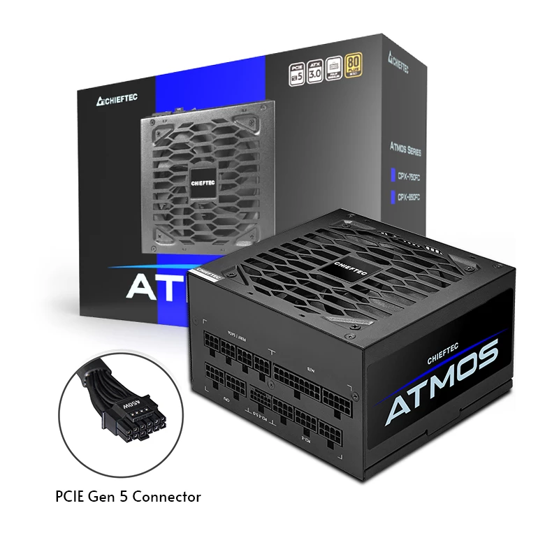 Chieftec Atmos Fuente de alimentación 850 W 20+4 contactos ATX ATX Negro
