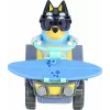 Moose Toys Bluey S9 Set de figura y vehículo Quad de playa con Bandit