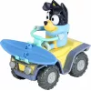 Moose Toys Bluey S9 Set de figura y vehículo Quad de playa con Bandit