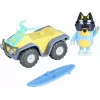 Moose Toys Bluey S9 Set de figura y vehículo Quad de playa con Bandit