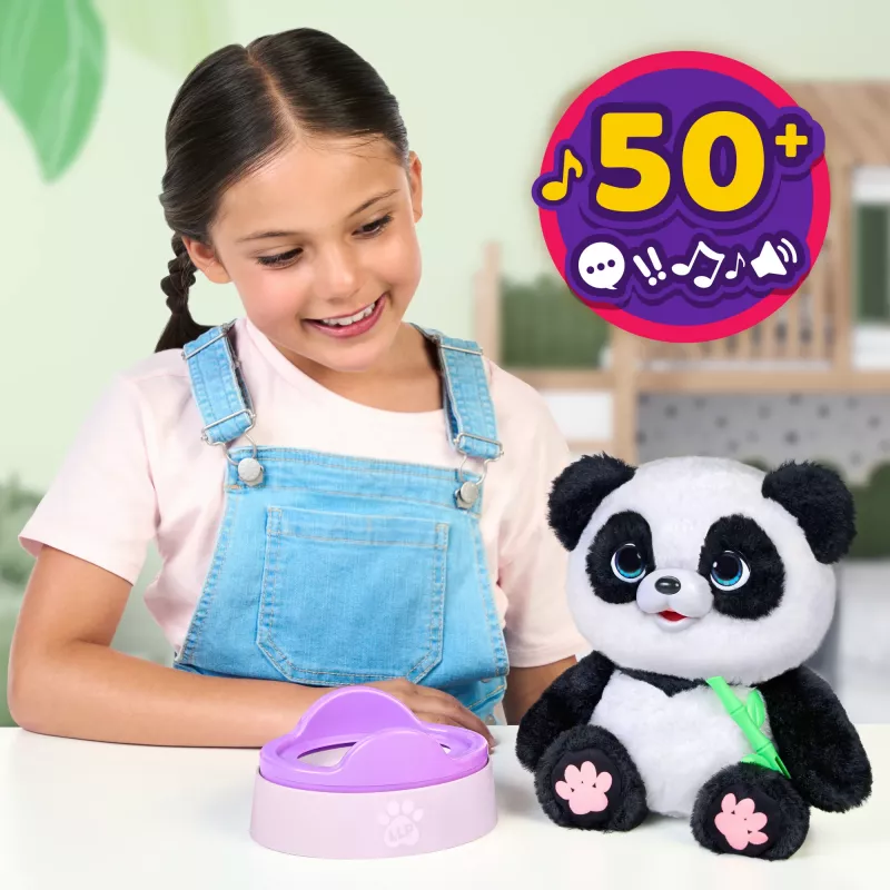 Moose Toys Little Live Pets My Baby Panda Chuchu, peluche panda, 4 años, interactivo, con sonido, AA