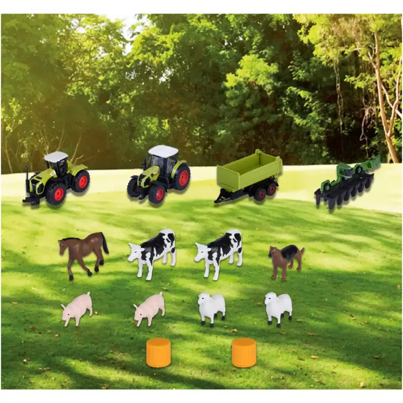 Playset Simba‑Dickie Majorette CLAAS Farm Playset — edificio de juego, set temático de granja