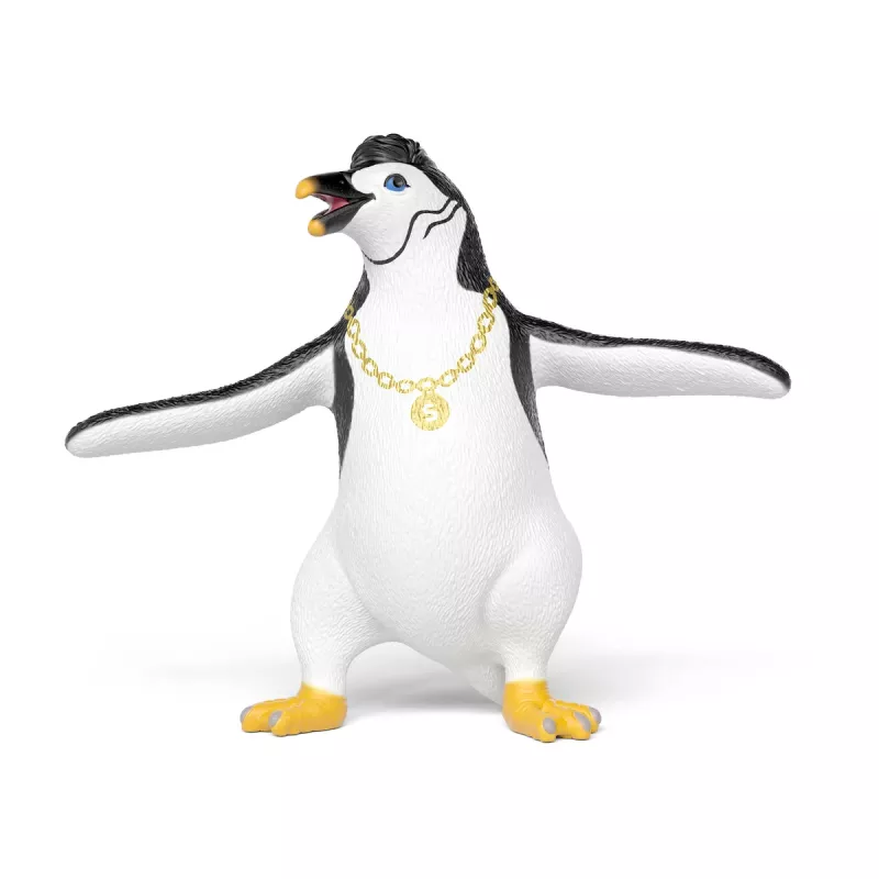 schleich Juri el pingüino con collar, 3 año(s), multicolor, plástico