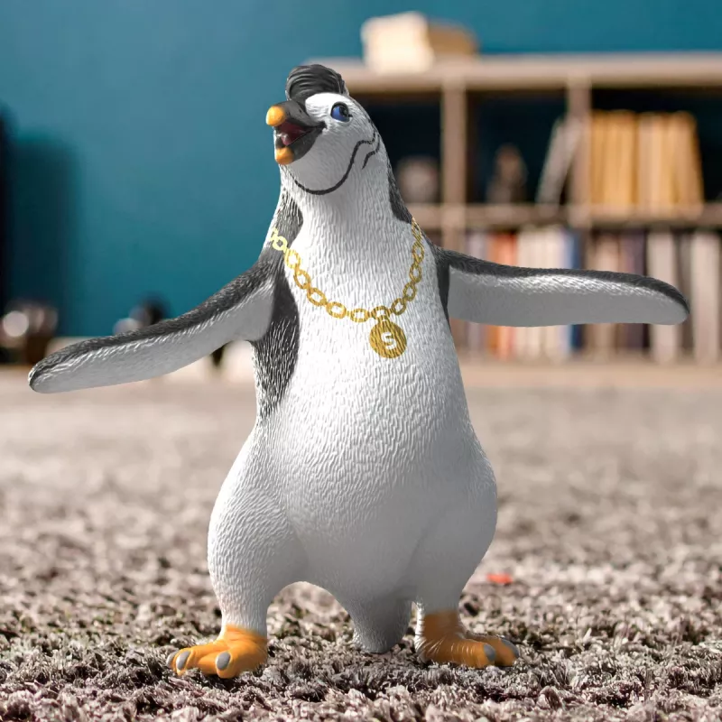 schleich Juri el pingüino con collar, 3 año(s), multicolor, plástico