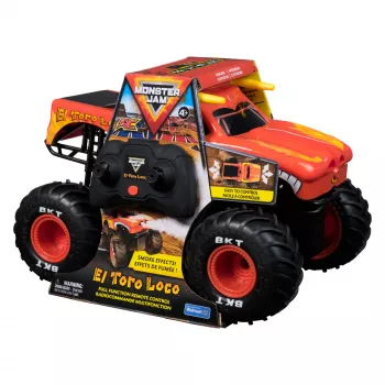 Monster Jam, El Toro Loco RC Monster Truck con efectos de humo Atomizer, escala 1:15, juguete para niños y niñas a partir de 3 años