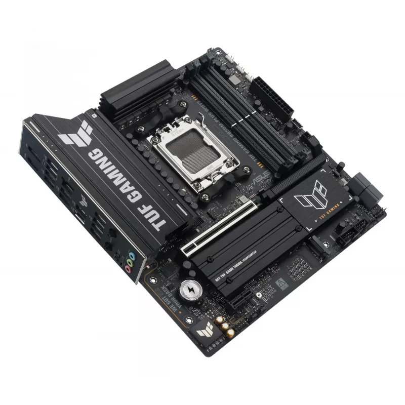 Placa base ASUS TUF GAMING B850M-PLUS WIFI7 micro ATX, AMD B850, socket AM5, DDR5, 4 DIMM, 256GB, Wi‑Fi 7, 2,5Gb LAN