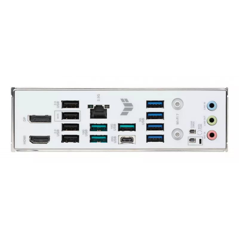 Placa base ASUS TUF GAMING B850M-PLUS WIFI7 W, AMD B850, socket AM5, micro ATX, DDR5, 4×DIMM, hasta 256 GB, Wi‑Fi 7, Ethernet 2,5Gb