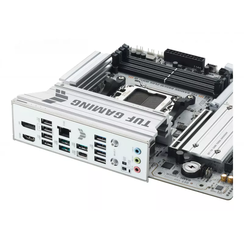 Placa base ASUS TUF GAMING B850M-PLUS WIFI7 W, AMD B850, socket AM5, micro ATX, DDR5, 4×DIMM, hasta 256 GB, Wi‑Fi 7, Ethernet 2,5Gb
