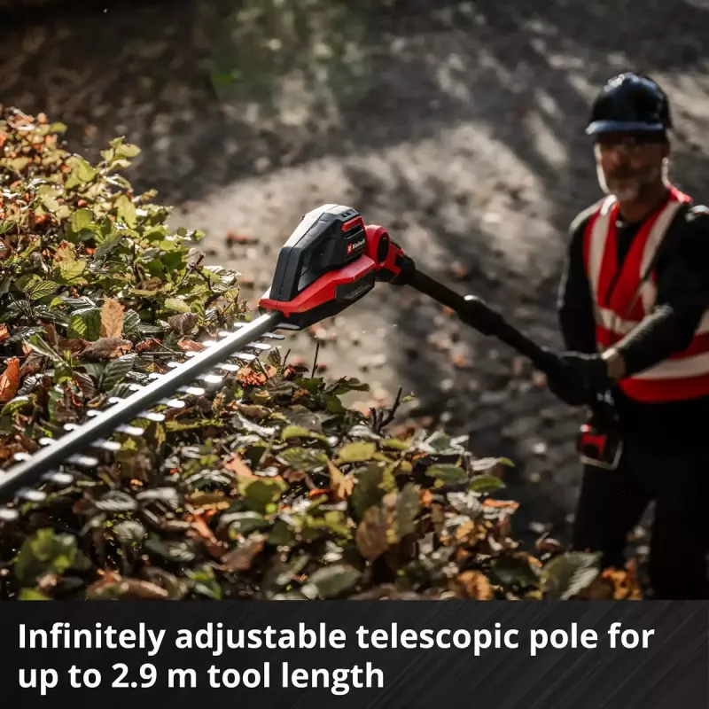 Cortasetos telescópico a batería EINHELL GP-HH 18/50 Li T BL-Solo — 18 V, espada de corte 50 cm, alcance telescópico