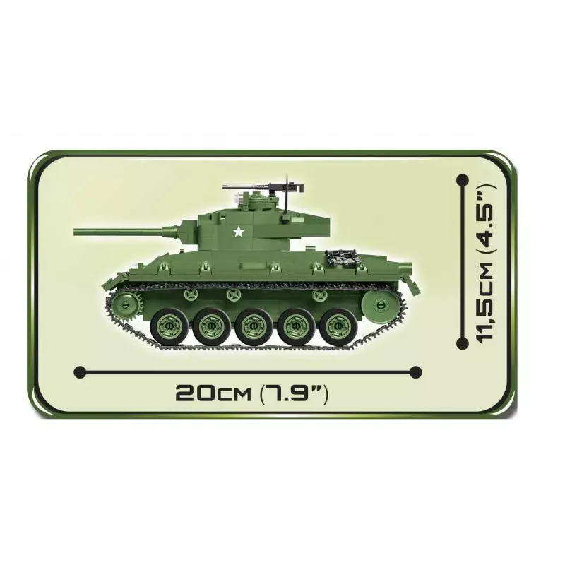 Bloques de construcción Panzer Cobi M24 Chaffee modelo a escala 1:35, Cobi-2543