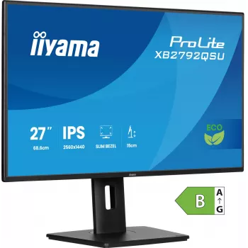 Monitor IIYAMA ProLite XB2792QSU-B1 27” IPS QHD 2560×1440 3 ms 178° VESA pie ajustable en altura USB 3.2 Hub altavoces negro B energía