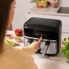 Freidora de aire Cecotec Cecofry Dual 9000 9 L 2850 W negra acero inoxidable