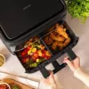 Freidora de aire Cecotec Cecofry Dual 9000 9 L 2850 W negra acero inoxidable