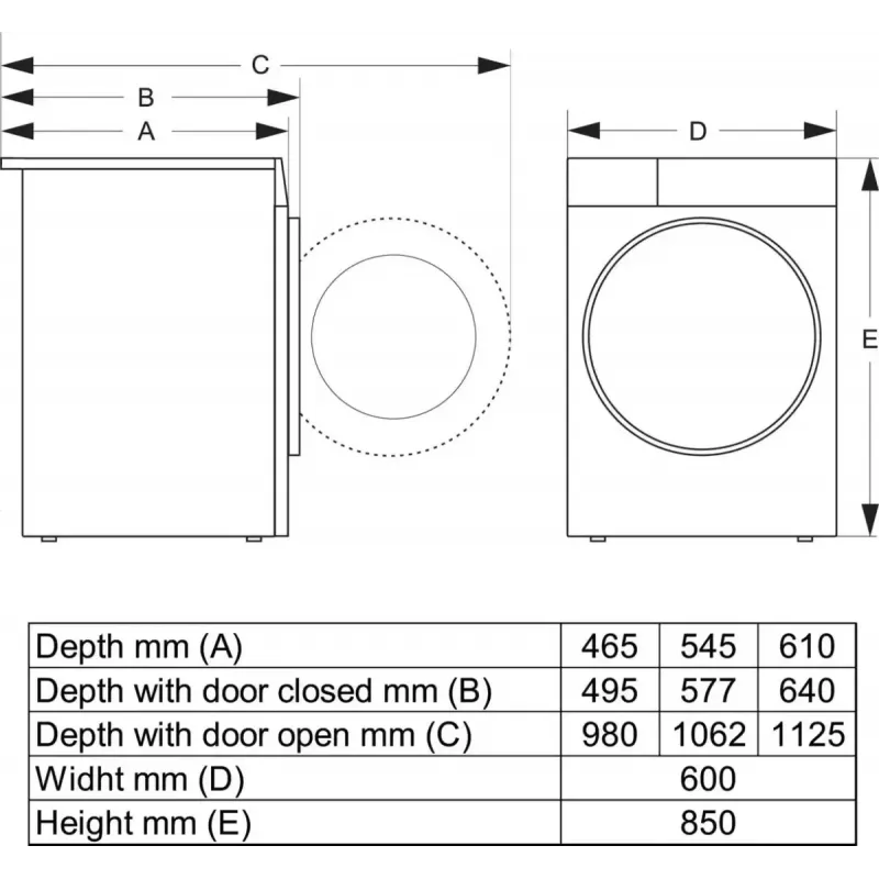 Lavadora de carga frontal Gorenje WPNEI14A2TS 10 kg 1400 rpm negra, blanca