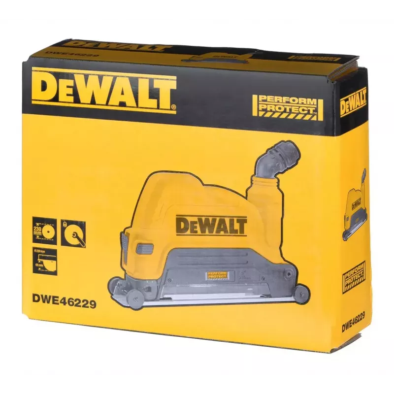 DeWALT DWE46229-XJ protector para amoladoras angulares de 230 mm, extracción de polvo AirLock