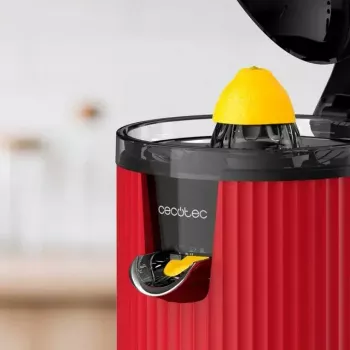 Exprimidor lento Cecotec Xqueeze RetroJuice 600 600 W negro rojo acero inoxidable