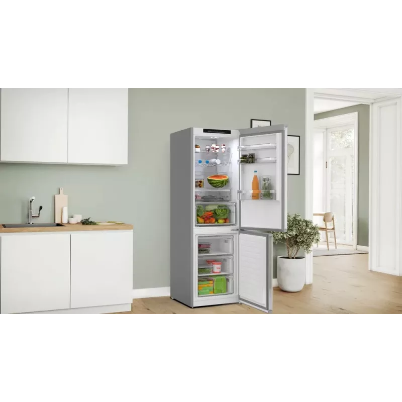 Frigorífico combi Bosch Serie 4 KGN362LAF independiente 321 L metalizado