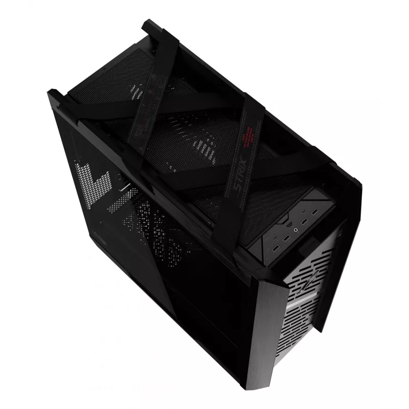 ASUS ROG Strix Helios II GX601S caja de PC, Midi Tower, E-ATX, cristal templado, Aura Sync RGB, 4 ventiladores de 140 mm, USB-C, negra