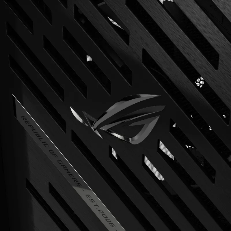 ASUS ROG Strix Helios II GX601S caja de PC, Midi Tower, E-ATX, cristal templado, Aura Sync RGB, 4 ventiladores de 140 mm, USB-C, negra