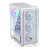Caja semitorre para PC ENDORFY ARX 500 ARGB Blanca – cristal templado, compatible con ATX/Micro-ATX/Mini-ITX, 3x140 mm frontal + 1x140 mm trasero, 1×3,5