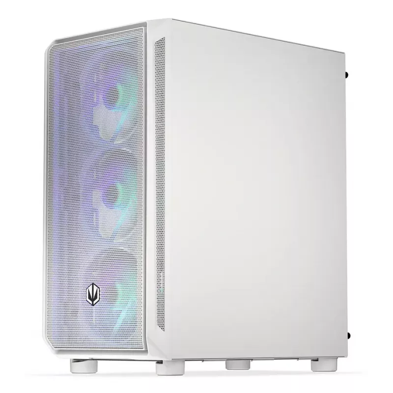 Caja semitorre para PC ENDORFY ARX 500 ARGB Blanca – cristal templado, compatible con ATX/Micro-ATX/Mini-ITX, 3x140 mm frontal + 1x140 mm trasero, 1×3,5
