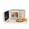 Ariete Vintage Line 3960 Microondas vintage, 800 W, capacidad 20 L, 3 funciones, 5 niveles de cocción, temporizador, Beige