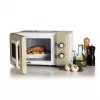 Ariete Vintage Line 3960 Microondas vintage, 800 W, capacidad 20 L, 3 funciones, 5 niveles de cocción, temporizador, Beige