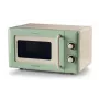 Ariete Vintage Line 3960 Microondas vintage, 800 W, capacidad 20 l, 3 funciones, 5 niveles de potencia, temporizador, Verde