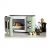 Ariete Vintage Line 3960 Microondas vintage, 800 W, capacidad 20 l, 3 funciones, 5 niveles de potencia, temporizador, Verde