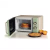 Ariete Vintage Line 3960 Microondas vintage, 800 W, capacidad 20 l, 3 funciones, 5 niveles de potencia, temporizador, Verde