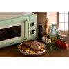 Ariete Vintage Line 3960 Microondas vintage, 800 W, capacidad 20 l, 3 funciones, 5 niveles de potencia, temporizador, Verde