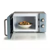 Ariete Vintage Line 3960 Microondas vintage, 800 W, capacidad 20 l, 3 funciones, 5 niveles de cocción, temporizador, Azul