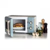 Ariete Vintage Line 3960 Microondas vintage, 800 W, capacidad 20 l, 3 funciones, 5 niveles de cocción, temporizador, Azul