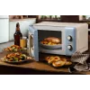 Ariete Vintage Line 3960 Microondas vintage, 800 W, capacidad 20 l, 3 funciones, 5 niveles de cocción, temporizador, Azul