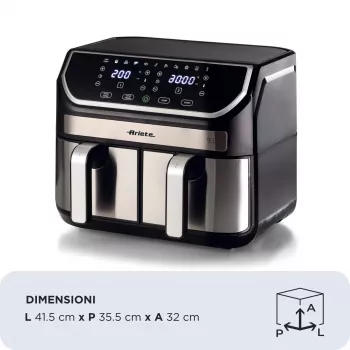 Freidora de aire Ariete 4625/00 9 L 2100 W Negro Plata
